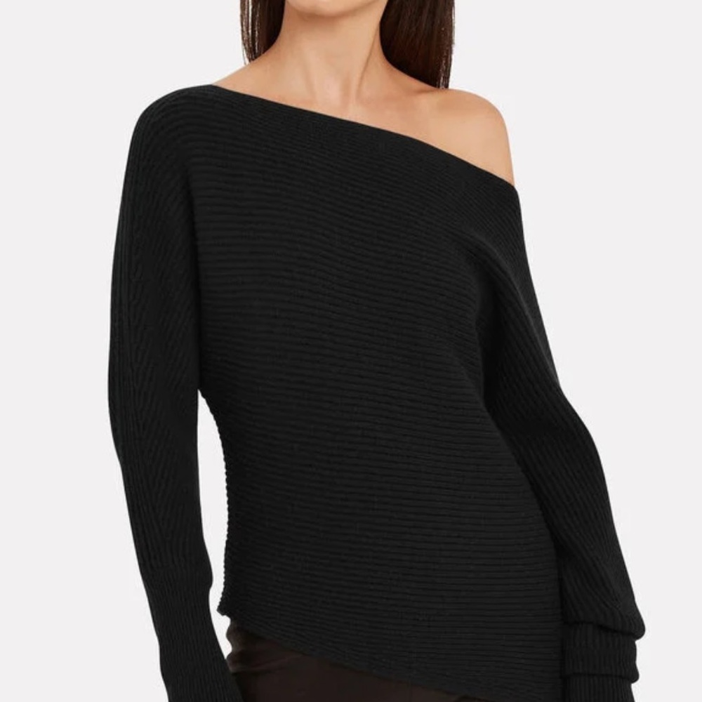 INTERMIX Jacqueline Off-The-Shoulder Sweater size 6